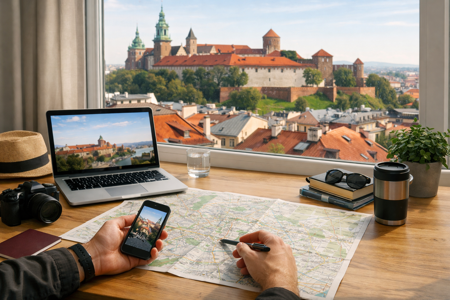 Traveller planning a stay in Krakow